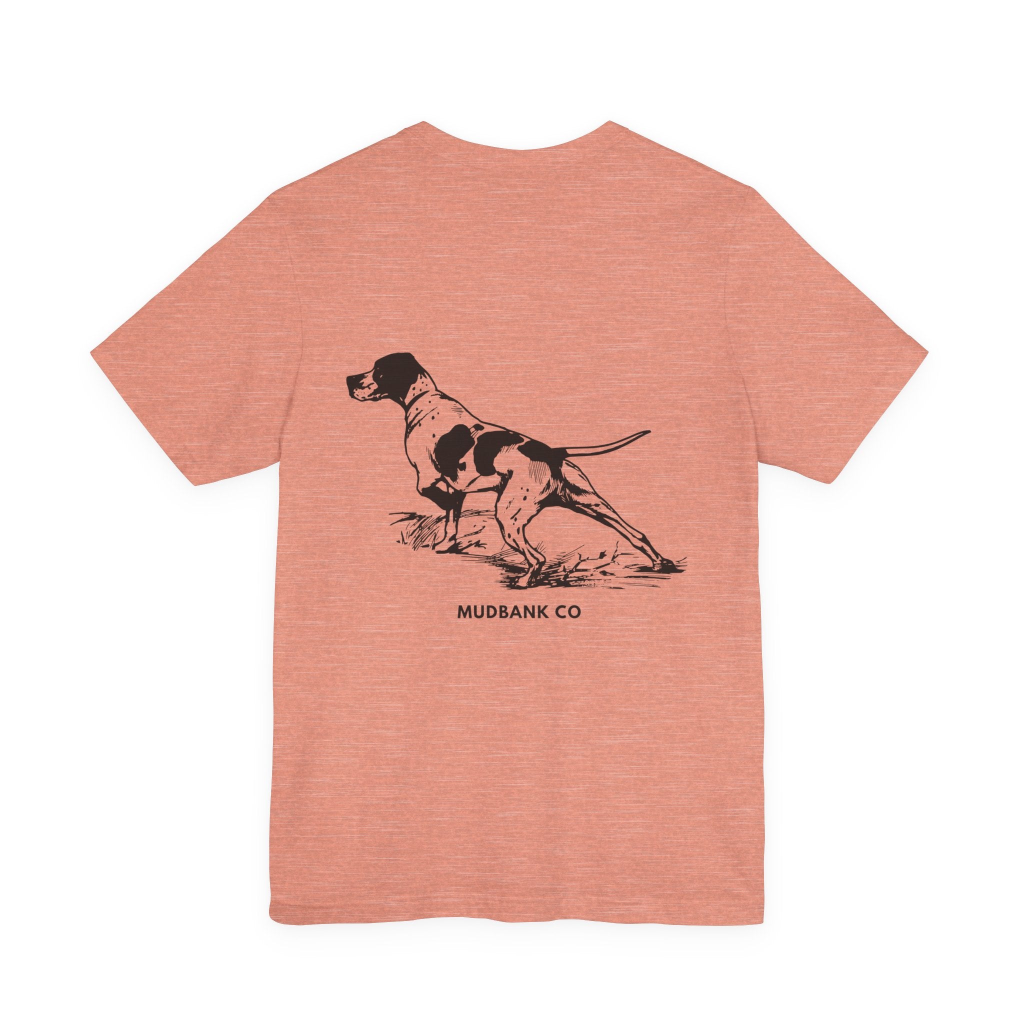 Mudbank Co. Pointing Dog T-Shirt | Bird Dog Hunting Tee | Southern Outdoors Lifestyle | Bella Canvas Unisex