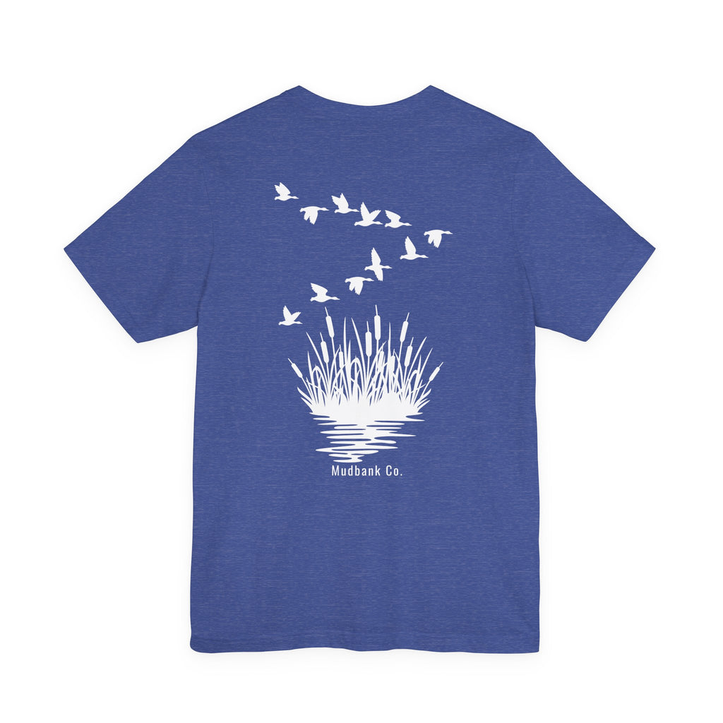 Mudbank Co. Duck Hunt Graphic Tee – Outdoor Marsh Scene Back Print Shirt
