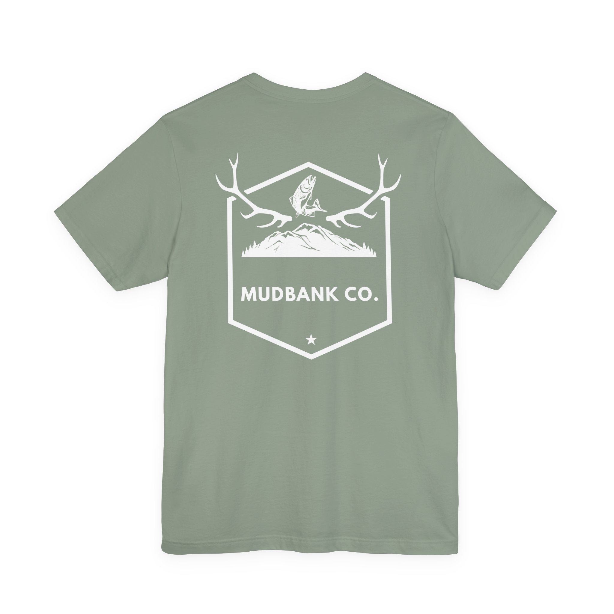 Mudbank Co. Antler Logo T-Shirt | Southern Outdoors Graphic Tee | Hunting & Country Lifestyle | Bella Canvas Unisex