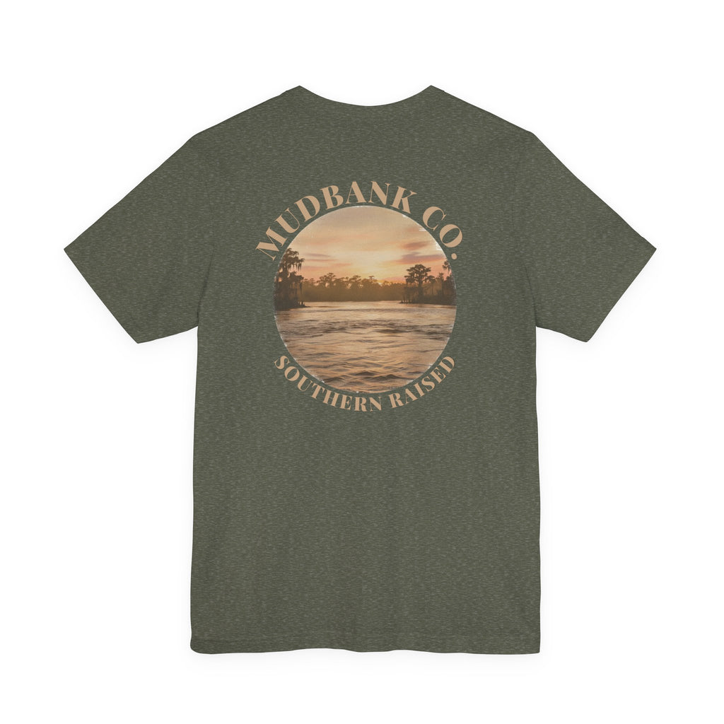 Southern Raised Tee — Mudbank Co. Sunset River Graphic T-Shirt