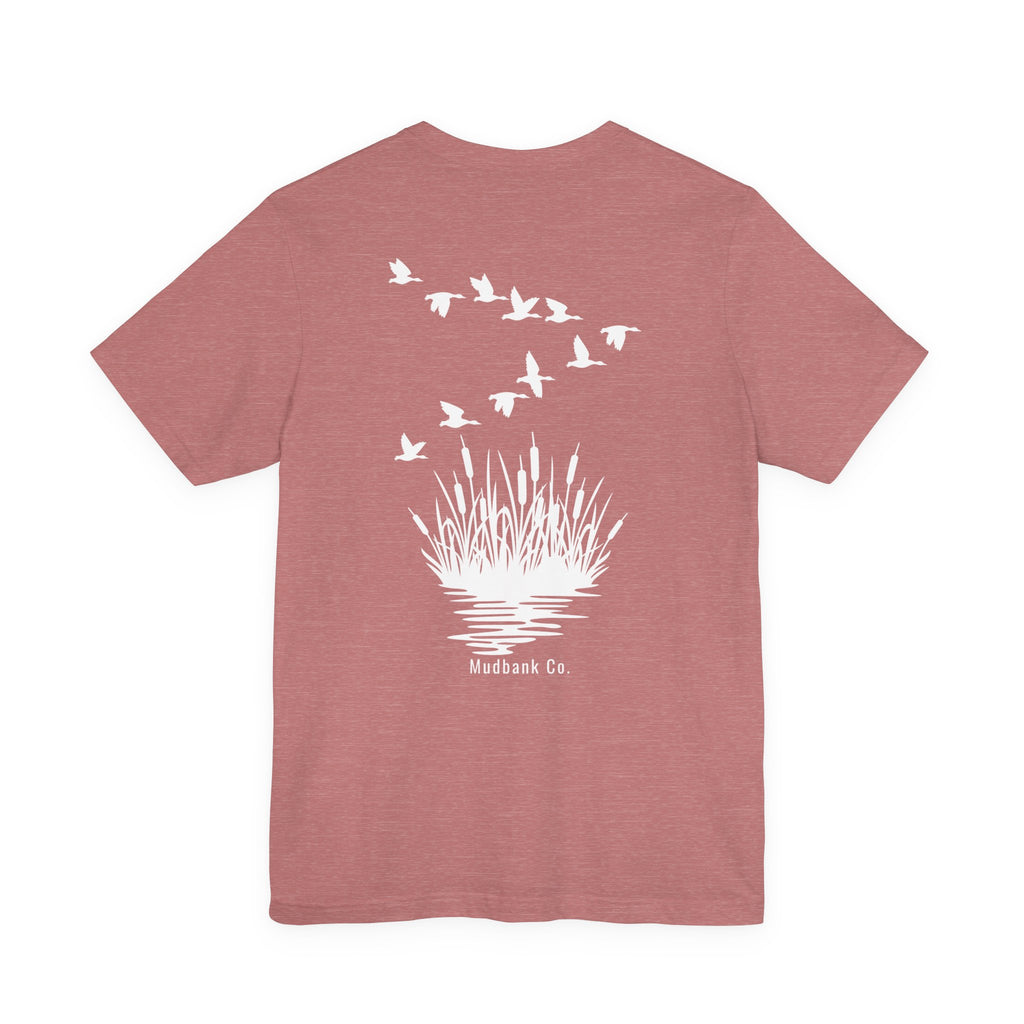 Mudbank Co. Duck Hunt Graphic Tee – Outdoor Marsh Scene Back Print Shirt
