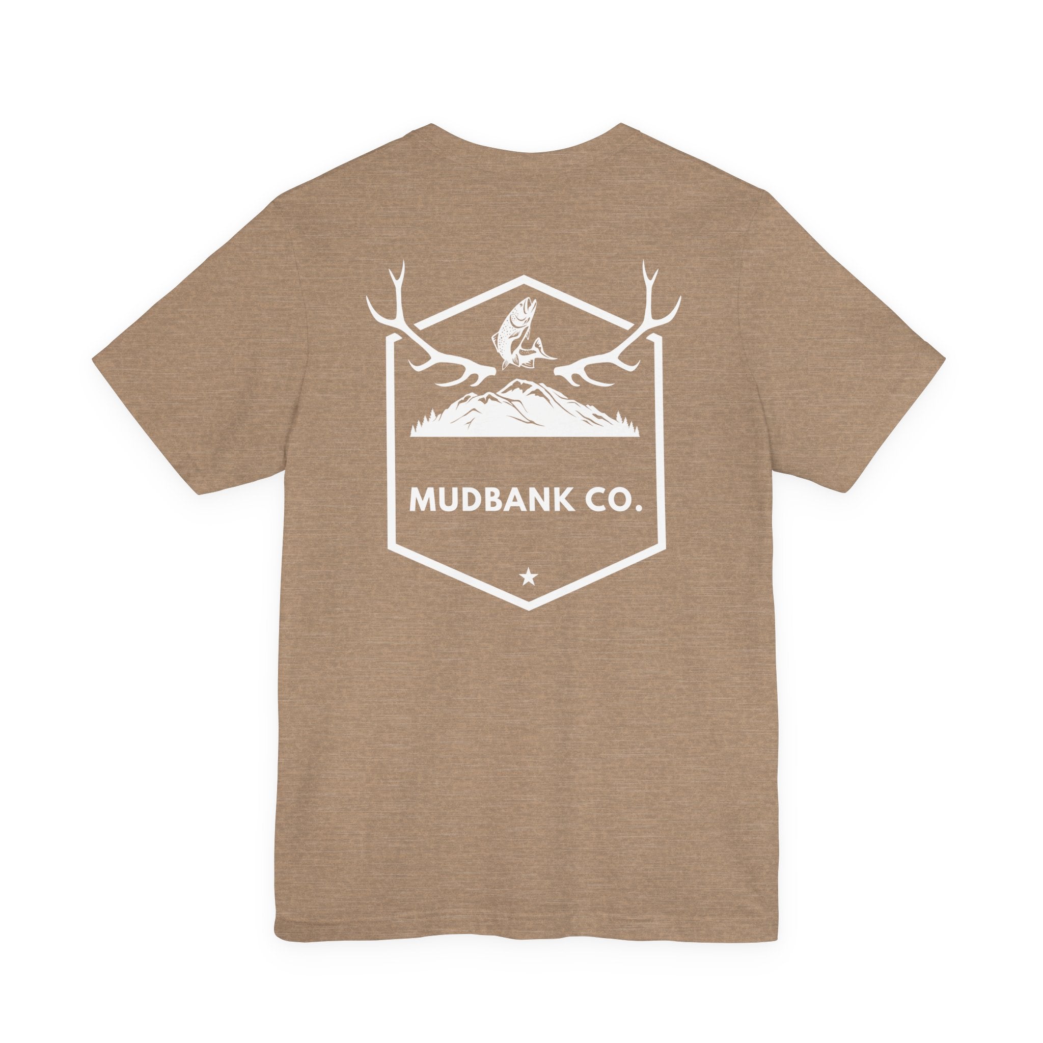 Mudbank Co. Antler Logo T-Shirt | Southern Outdoors Graphic Tee | Hunting & Country Lifestyle | Bella Canvas Unisex