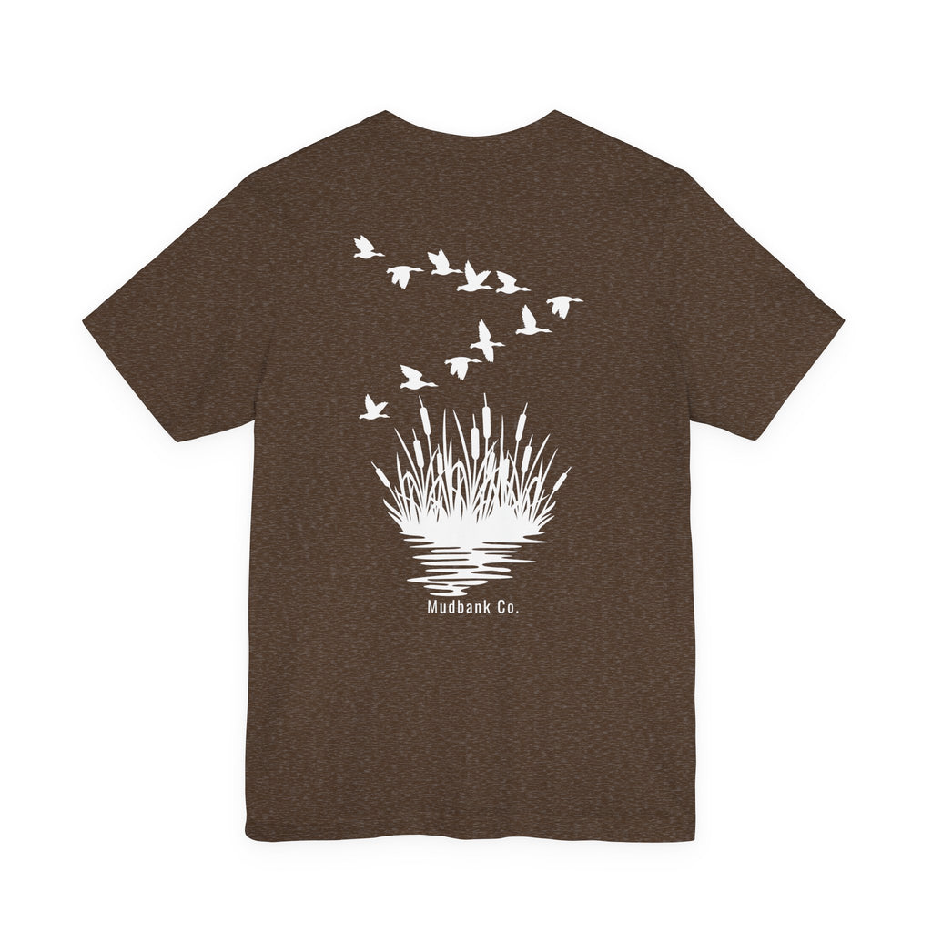 Mudbank Co. Duck Hunt Graphic Tee – Outdoor Marsh Scene Back Print Shirt