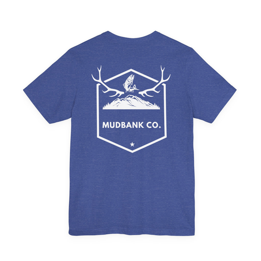 Mudbank Co. Antler Logo T-Shirt | Southern Outdoors Graphic Tee | Hunting & Country Lifestyle | Bella Canvas Unisex