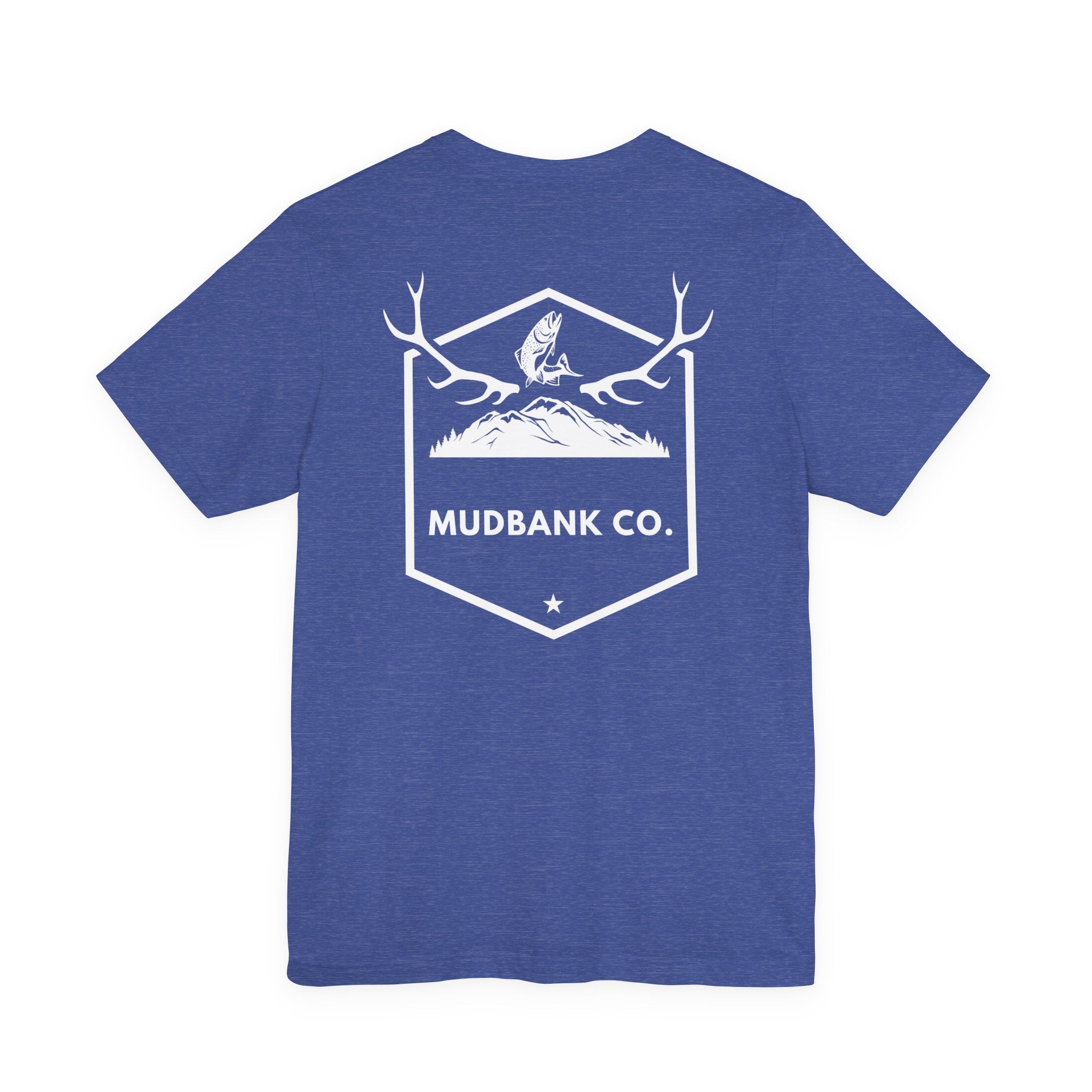 Mudbank Co. Antler Logo T-Shirt | Southern Outdoors Graphic Tee | Hunting & Country Lifestyle | Bella Canvas Unisex
