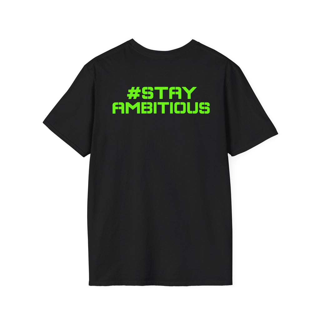 Fishing Anchor T-Shirt — "Today's Ambitions" Neon Graphic