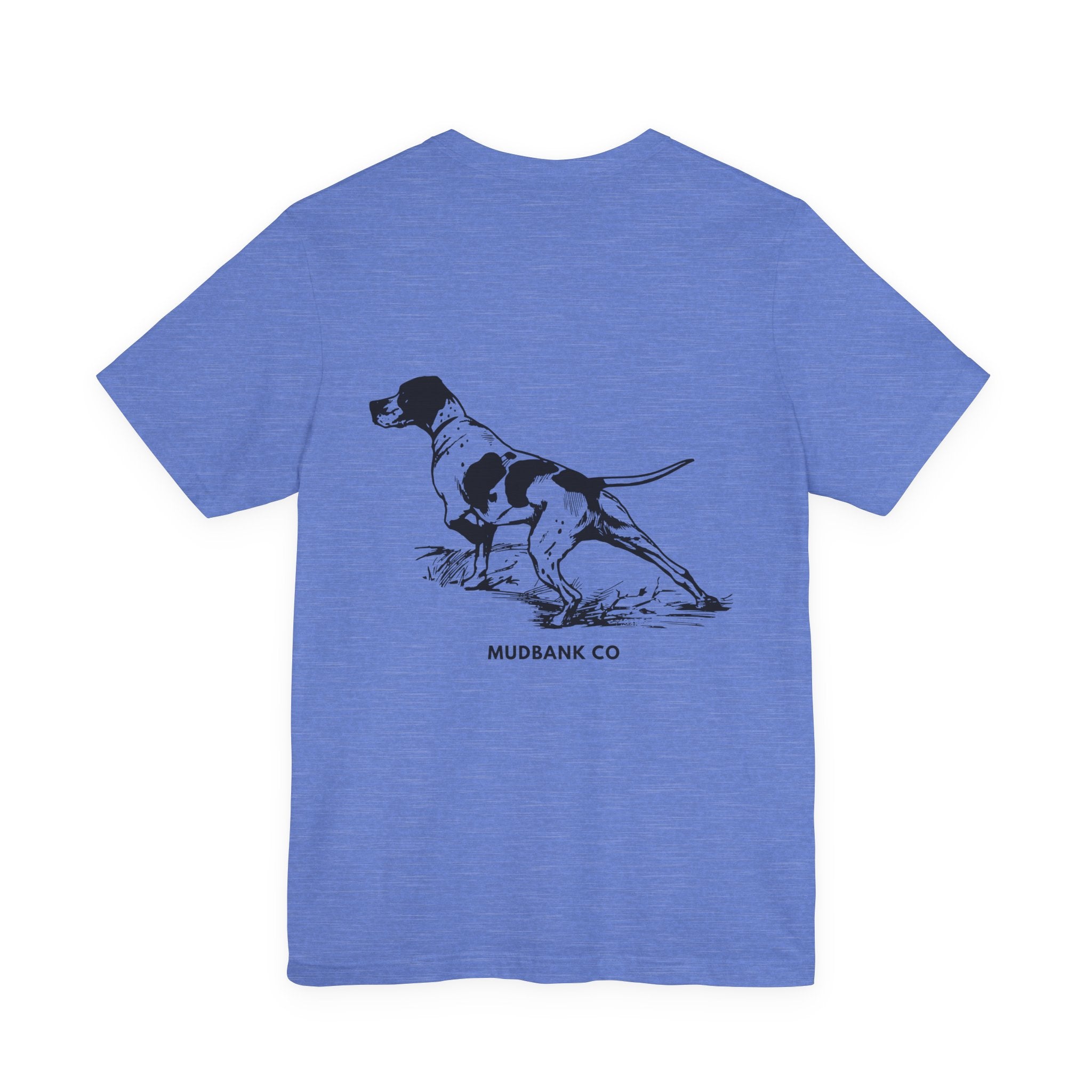 Mudbank Co. Pointing Dog T-Shirt | Bird Dog Hunting Tee | Southern Outdoors Lifestyle | Bella Canvas Unisex