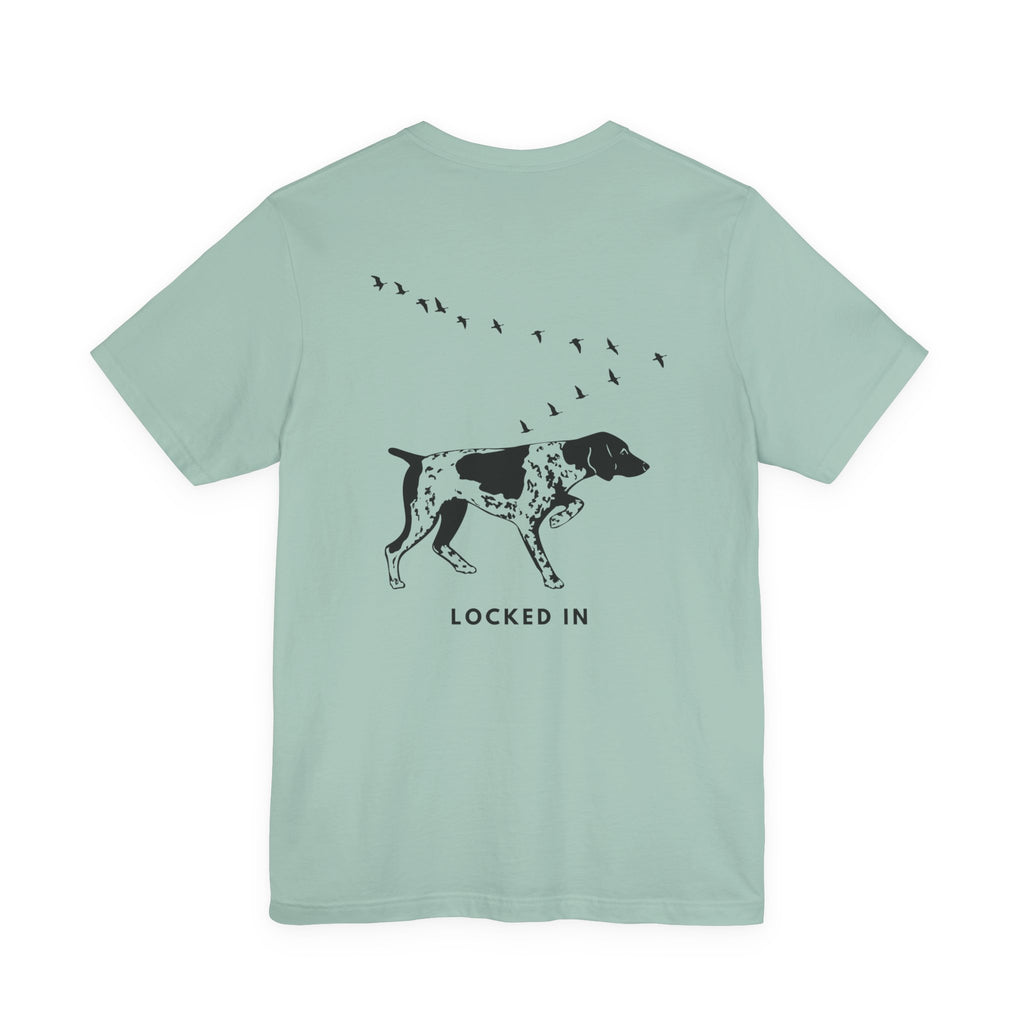 Mudbank Co. Bird Dog T-Shirt | Hunting Dog Graphic Tee | Southern Outdoors Lifestyle Shirt | Bella Canvas Unisex
