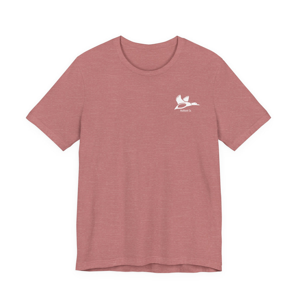 Mudbank Co. Duck Hunt Graphic Tee – Outdoor Marsh Scene Back Print Shirt