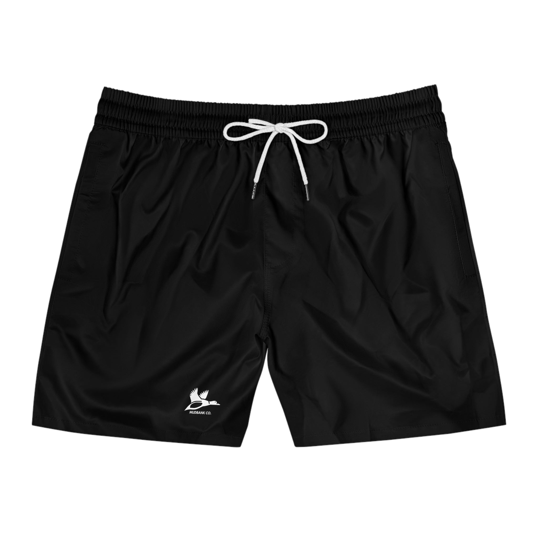 Mudbank Co. Swim Shorts | Minimalist Black Shorts | Southern Outdoors & Water Lifestyle