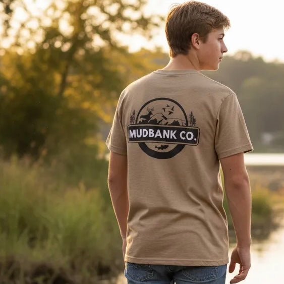Mudbank Co. Logo T-Shirt | Southern Outdoors Graphic Tee | Country Lifestyle Shirt | Bella Canvas Unisex