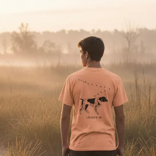 Mudbank Co. Bird Dog T-Shirt | Hunting Dog Graphic Tee | Southern Outdoors Lifestyle Shirt | Bella Canvas Unisex