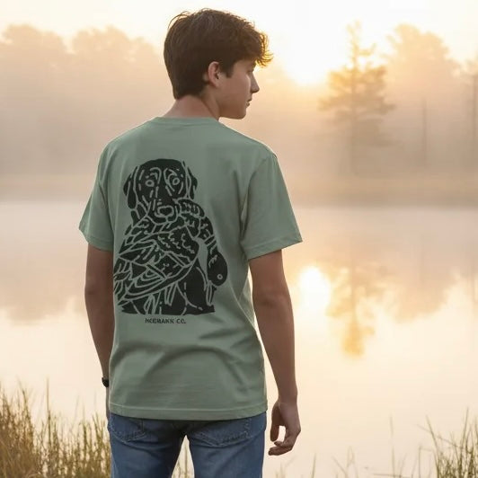 Mudbank Co. Hunting Dog T-Shirt | Duck Dog Graphic Tee | Southern Hunting & Outdoors Shirt | Bella Canvas
