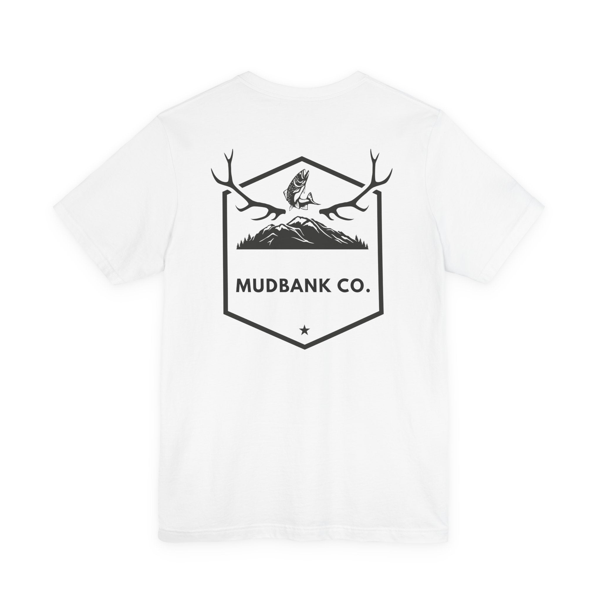 Mudbank Co. Antler Logo T-Shirt | Southern Outdoors Graphic Tee | Hunting & Country Lifestyle | Bella Canvas Unisex