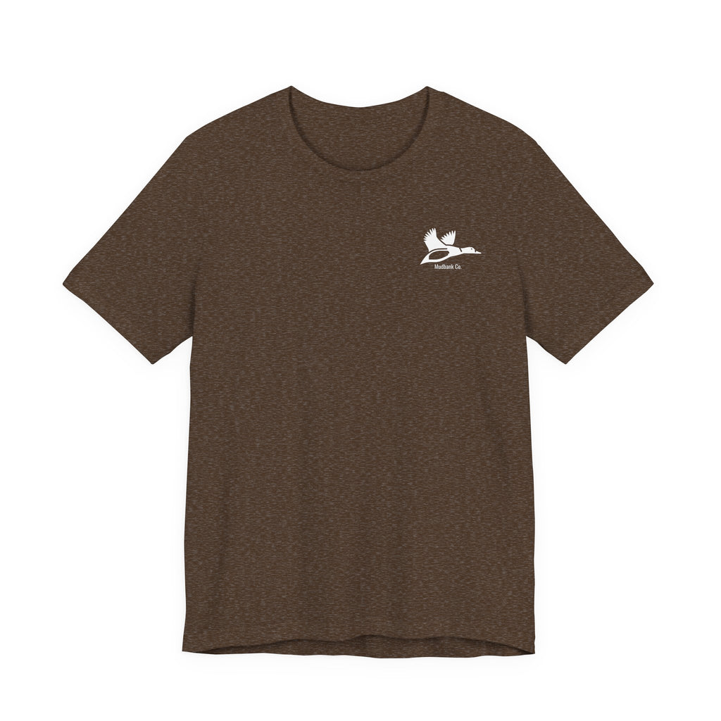 Mudbank Co. Duck Hunt Graphic Tee – Outdoor Marsh Scene Back Print Shirt