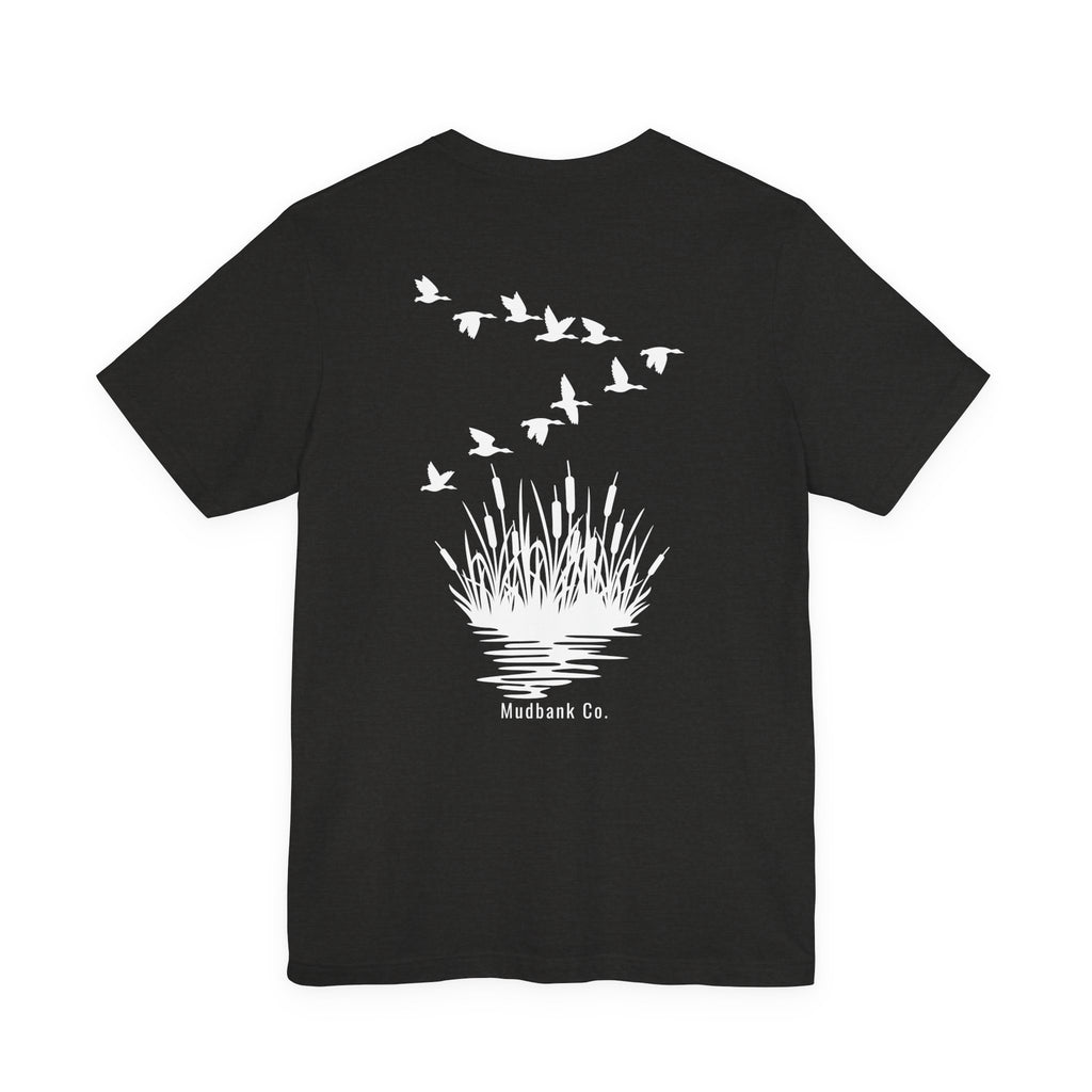 Mudbank Co. Duck Hunt Graphic Tee – Outdoor Marsh Scene Back Print Shirt
