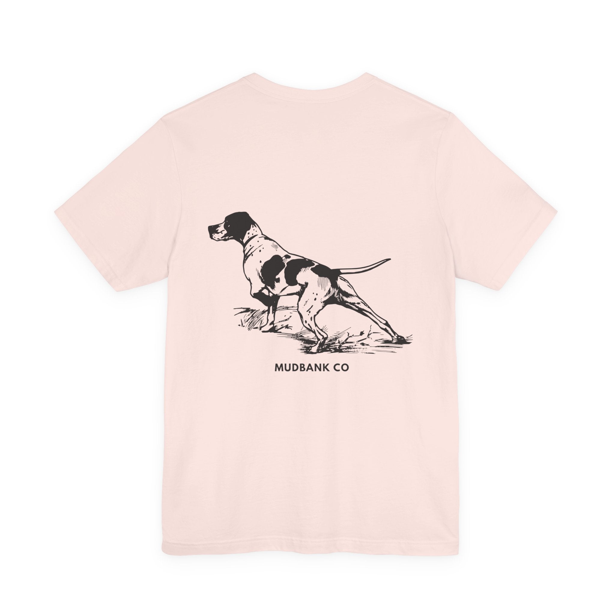 Mudbank Co. Pointing Dog T-Shirt | Bird Dog Hunting Tee | Southern Outdoors Lifestyle | Bella Canvas Unisex