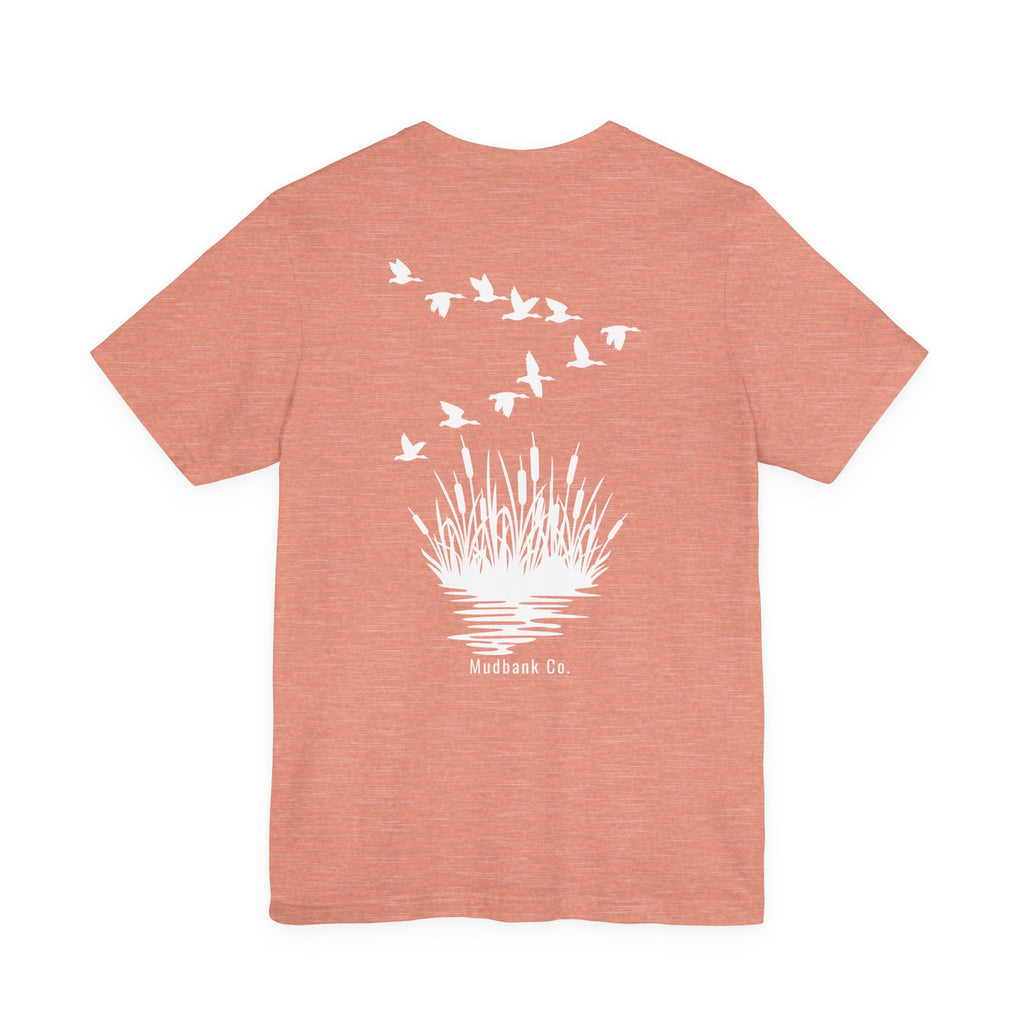 Mudbank Co. Duck Hunt Graphic Tee – Outdoor Marsh Scene Back Print Shirt