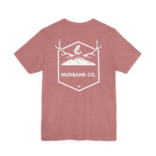 Mudbank Co. Antler Logo T-Shirt | Southern Outdoors Graphic Tee | Hunting & Country Lifestyle | Bella Canvas Unisex