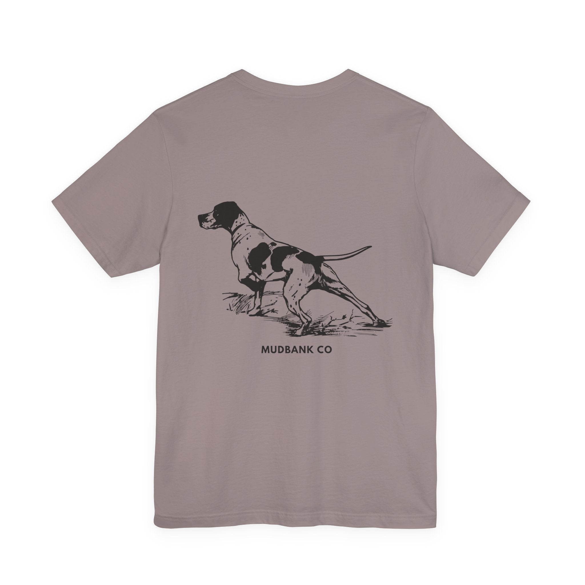 Mudbank Co. Pointing Dog T-Shirt | Bird Dog Hunting Tee | Southern Outdoors Lifestyle | Bella Canvas Unisex
