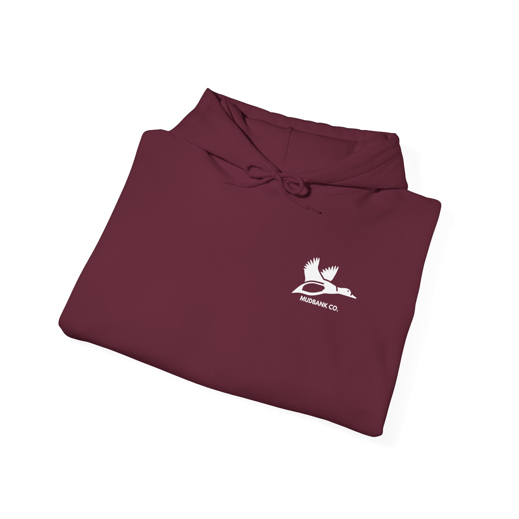 Hoodie — Minimal Black Heron & Flying Geese Graphic Pullover