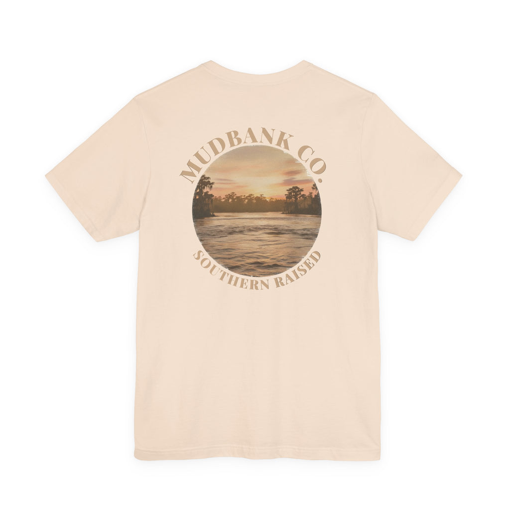 Southern Raised Tee — Mudbank Co. Sunset River Graphic T-Shirt