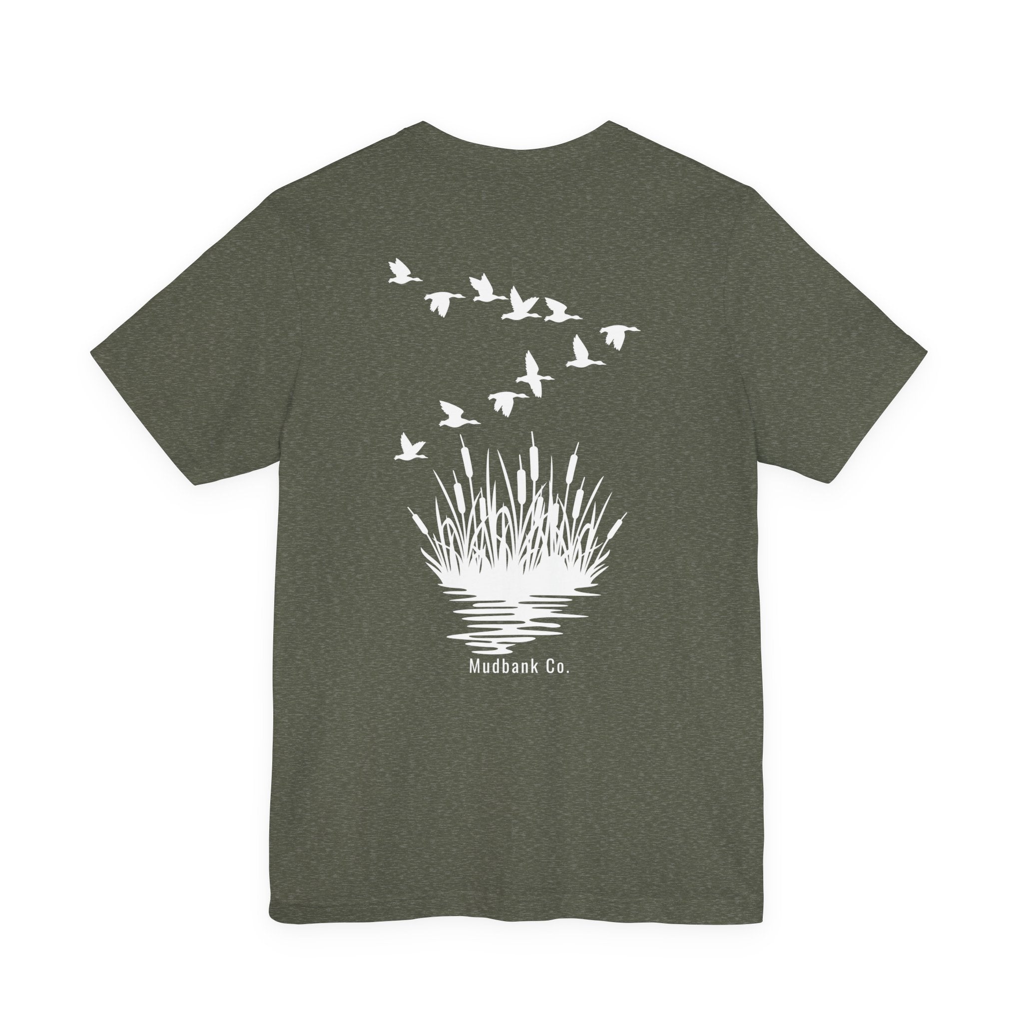Mudbank Co. Duck Hunt Graphic Tee – Outdoor Marsh Scene Back Print Shirt