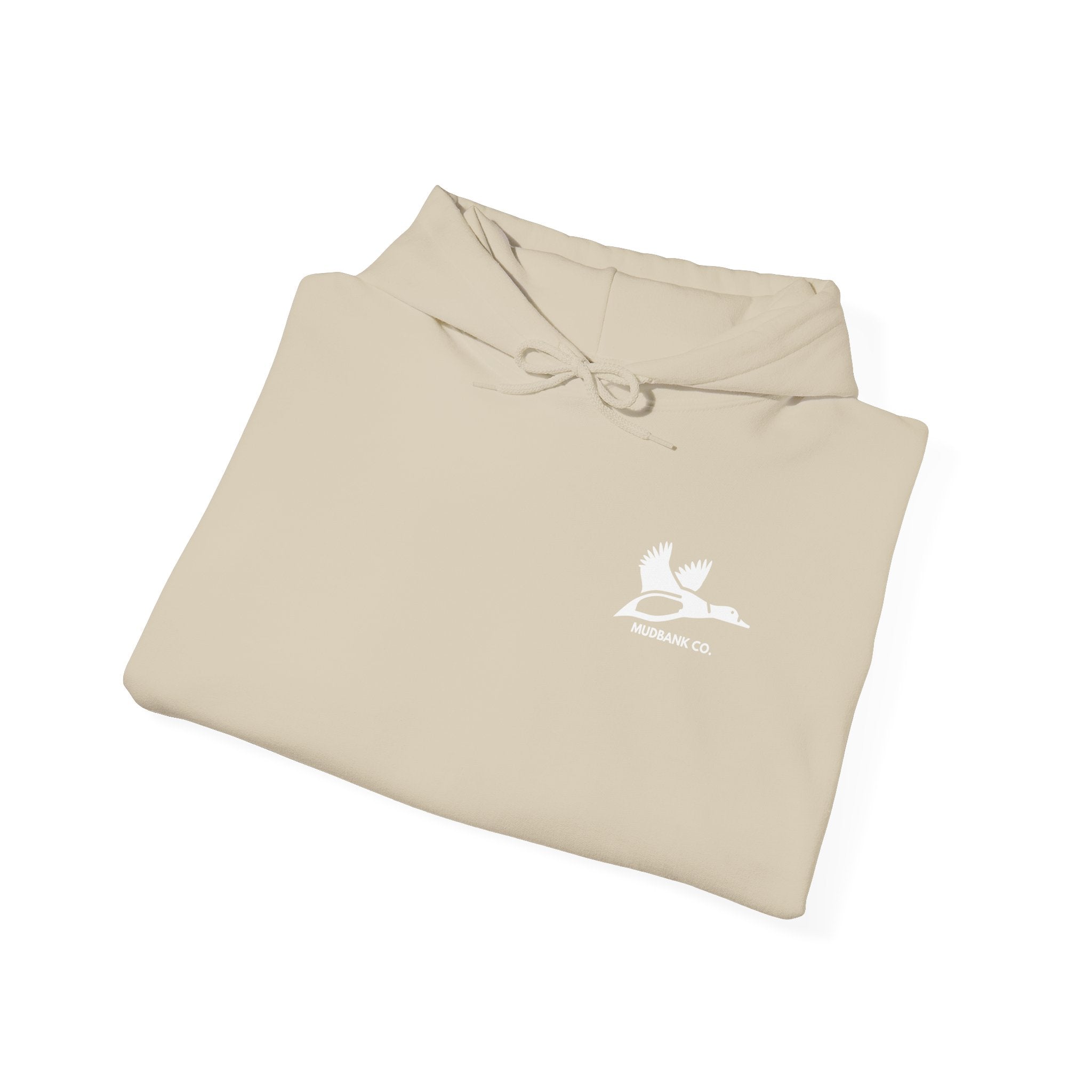 Hoodie — Minimal Black Heron & Flying Geese Graphic Pullover