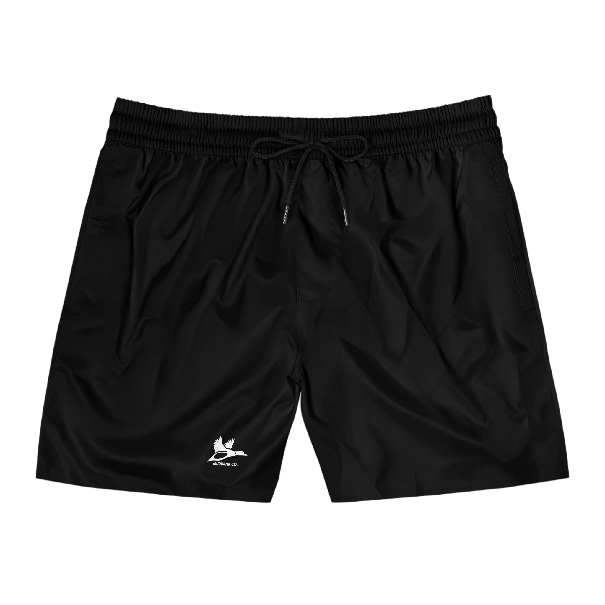 Mudbank Co. Swim Shorts | Minimalist Black Shorts | Southern Outdoors & Water Lifestyle