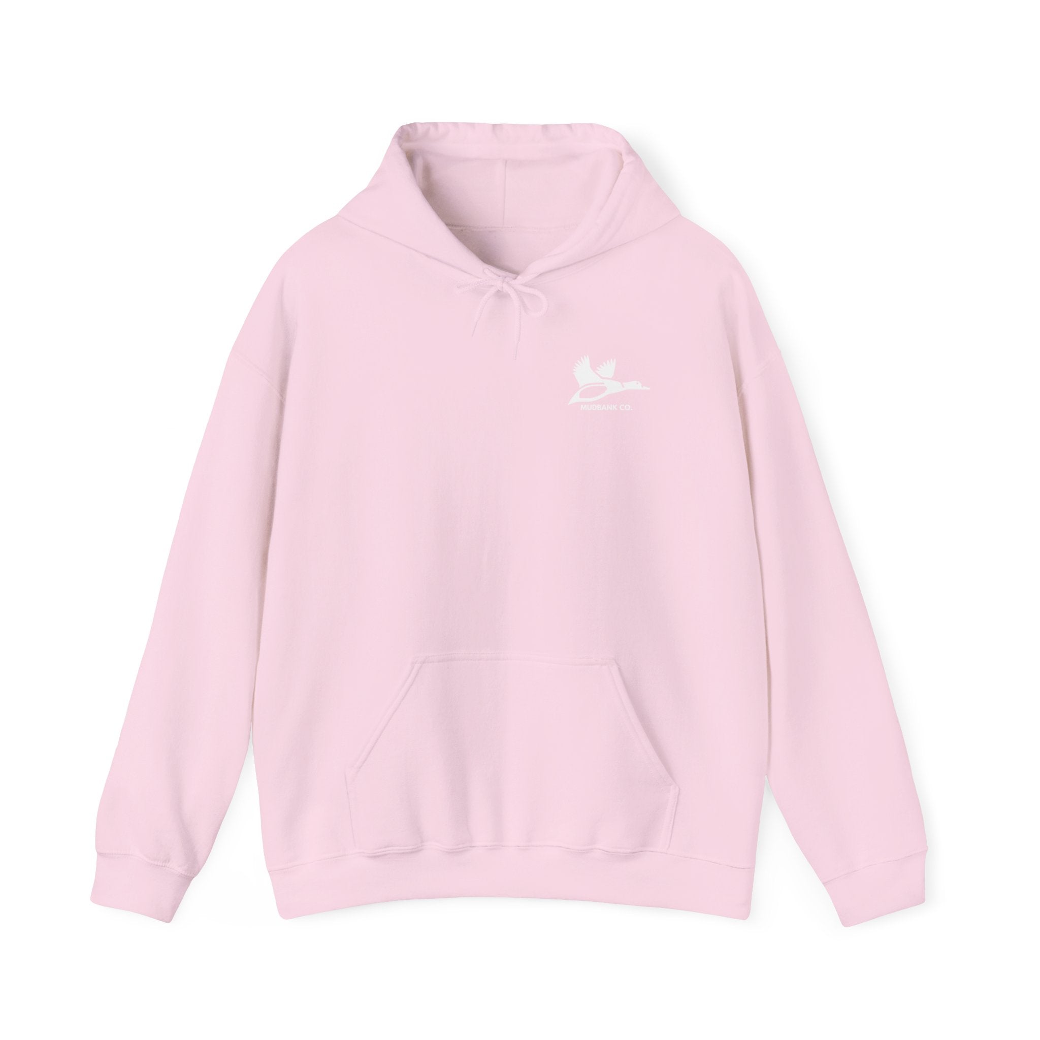 Hoodie — Minimal Black Heron & Flying Geese Graphic Pullover