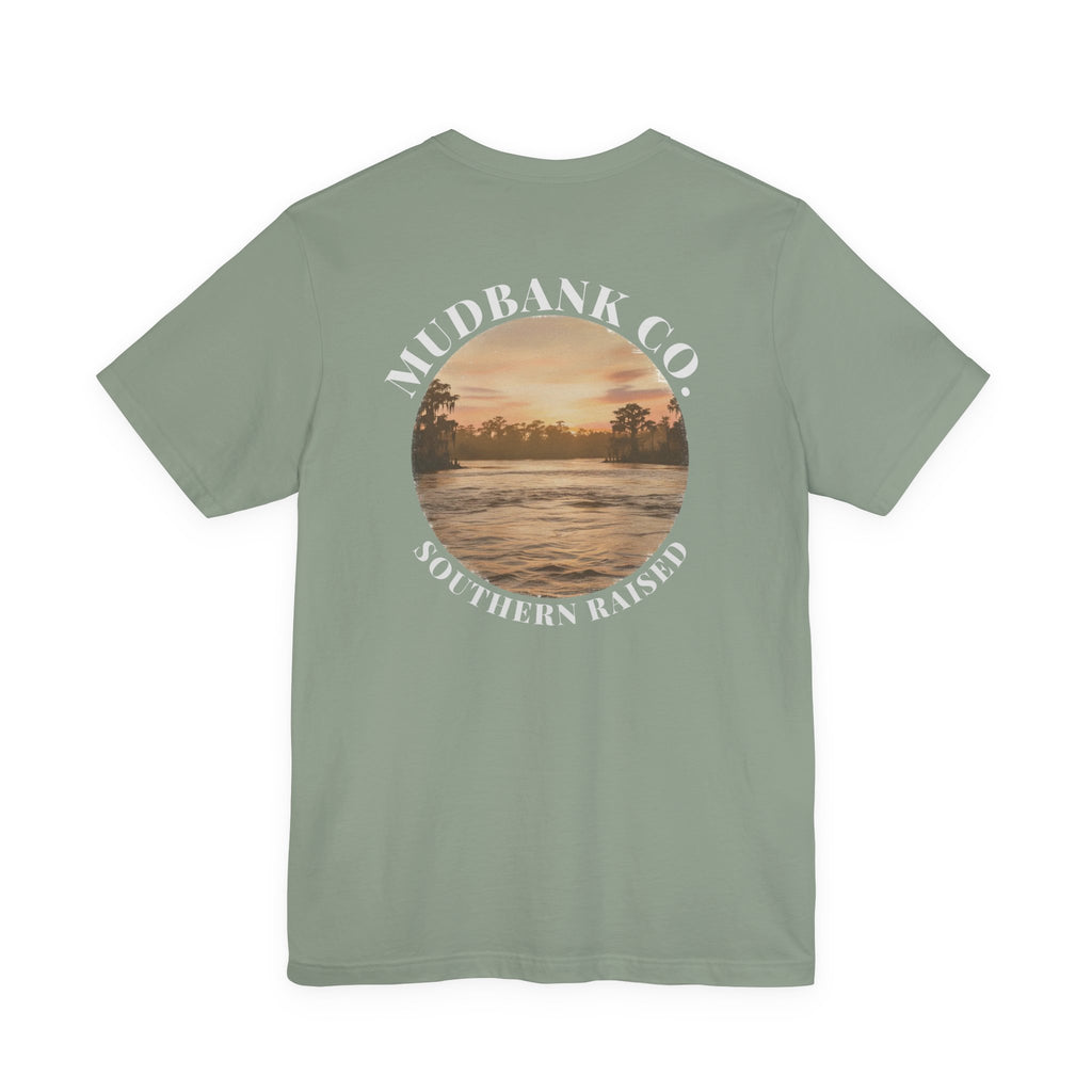 Southern Raised Tee — Mudbank Co. Sunset River Graphic T-Shirt