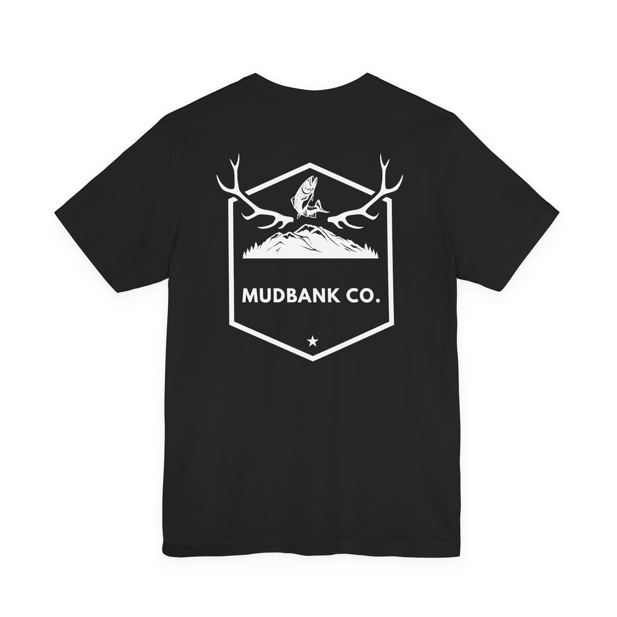 Mudbank Co. Antler Logo T-Shirt | Southern Outdoors Graphic Tee | Hunting & Country Lifestyle | Bella Canvas Unisex