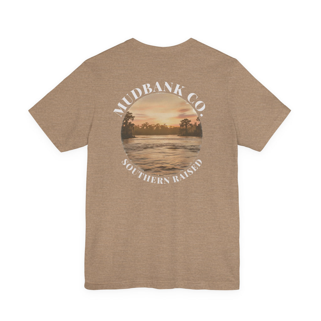 Southern Raised Tee — Mudbank Co. Sunset River Graphic T-Shirt